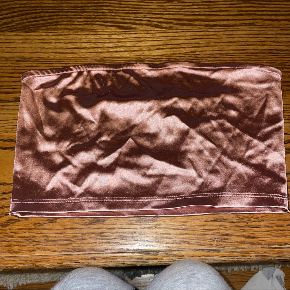 Rose gold reflective tube top from H&M - size small
